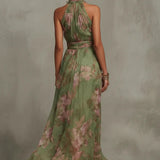 Anne - Robe maxi plissée