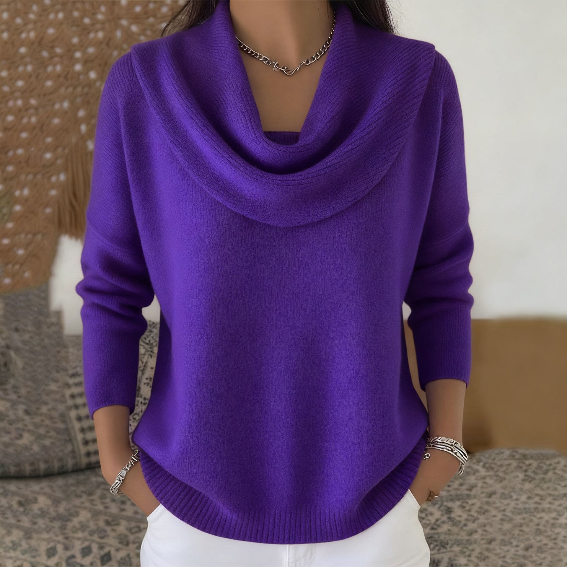 Juliette - Pull Femme Col roulé