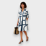 Hélène - Robe Midi Géométrique