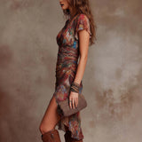 Elvire - Robe midi élégante avec décolleté en V