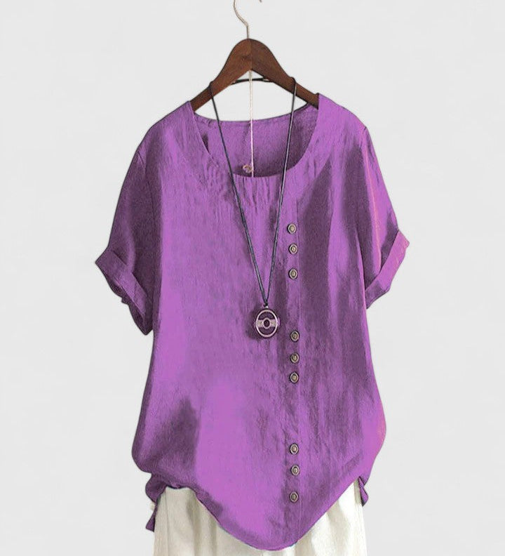 Elisavie - Blouse Confortable à Manches Courtes