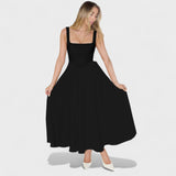 Marielle - Robe Midi décolleté carré