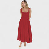 Marielle - Robe Midi décolleté carré