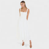 Marielle - Robe Midi décolleté carré