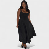 Marielle - Robe Midi décolleté carré