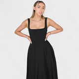 Marielle - Robe Midi décolleté carré
