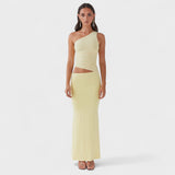 Séréna - Robe maxi asymétrique