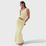 Séréna - Robe maxi asymétrique