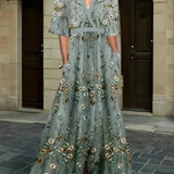 Inès - Robe maxi florale élégante