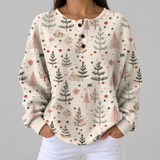Mathilde - Pull crème à petits sapins