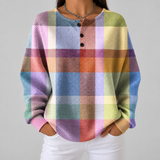Adèle - Pull à carreaux pastel