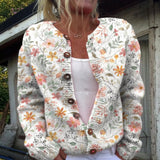 Julienne - Cardigan à imprimé floral délicat et boutons