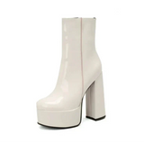Carine - Bottes à plateforme et talon haut