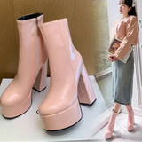 Carine - Bottes à plateforme et talon haut