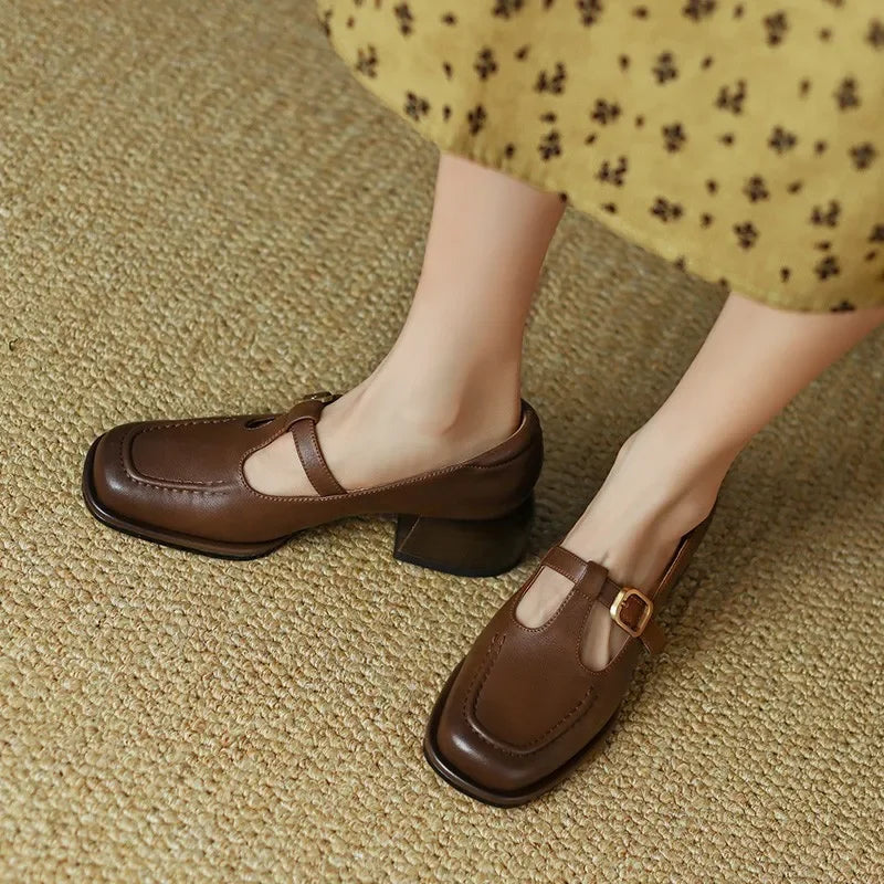 Louise - Chaussures d'esprit vintage à bride en T