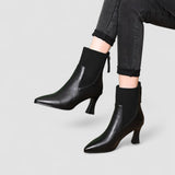 Coralie - Bottes à plateforme en cuir