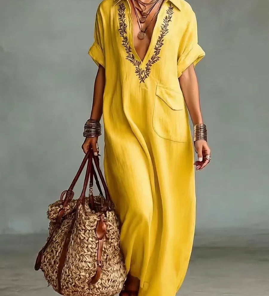 Marthe - Robe Maxi Bohème avec Imprimé Floral