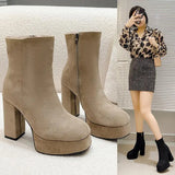 Fernande - Bottes d'hiver à talon rembourré