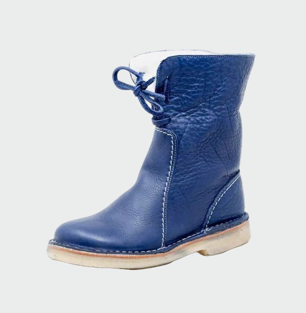 Léontine - Bottines en cuir imperméable à doublure en laine