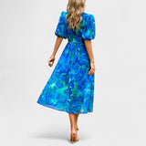 Claire - Robe Midi Florale Élégante