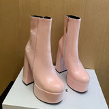 Carine - Bottes à plateforme et talon haut