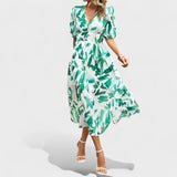 Claire - Robe Midi Florale Élégante