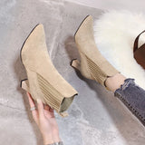 Marguerite - Bottes à plateforme en daim