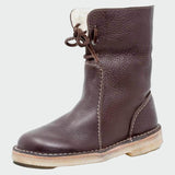 Léontine - Bottines en cuir imperméable à doublure en laine