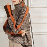 Éveline - Col Haut Herringbone Luxe