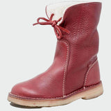 Léontine - Bottines en cuir imperméable à doublure en laine