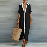 Anastasie - Robe chemise longue avec boutons