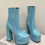 Carine - Bottes à plateforme et talon haut
