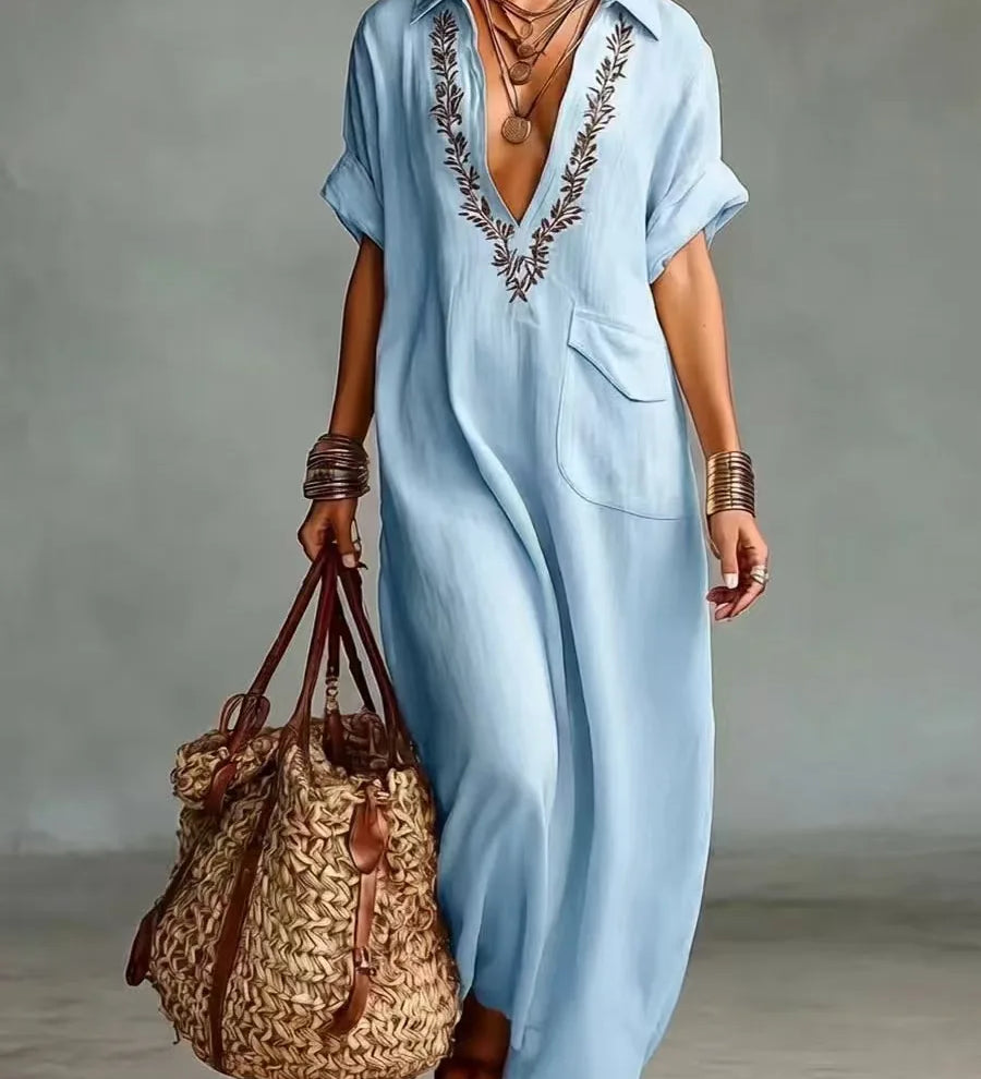 Marthe - Robe Maxi Bohème avec Imprimé Floral