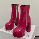 Carine - Bottes à plateforme et talon haut