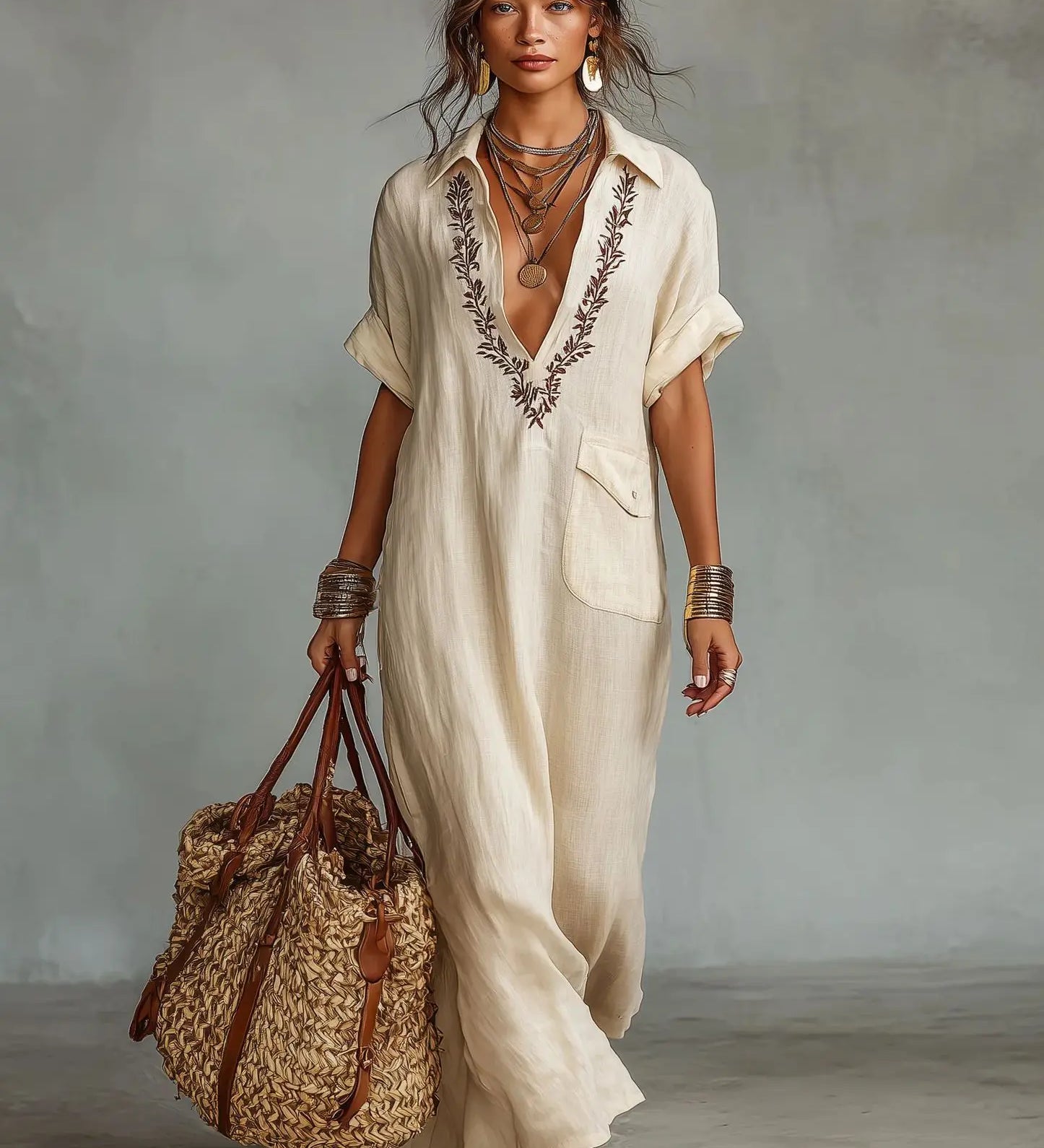 Marthe - Robe Maxi Bohème avec Imprimé Floral