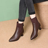 Coralie - Bottes à plateforme en cuir