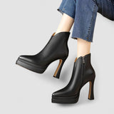 Victorine - Bottes rétro à talon aiguille