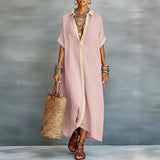Anastasie - Robe chemise longue avec boutons
