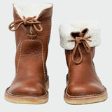 Léontine - Bottines en cuir imperméable à doublure en laine