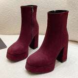 Fernande - Bottes d'hiver à talon rembourré