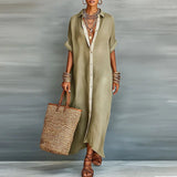 Anastasie - Robe chemise longue avec boutons