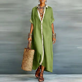 Anastasie - Robe chemise longue avec boutons