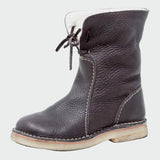 Léontine - Bottines en cuir imperméable à doublure en laine