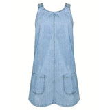 Valentine - Robe Détendue en Denim