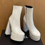 Carine - Bottes à plateforme et talon haut