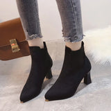Marguerite - Bottes à plateforme en daim