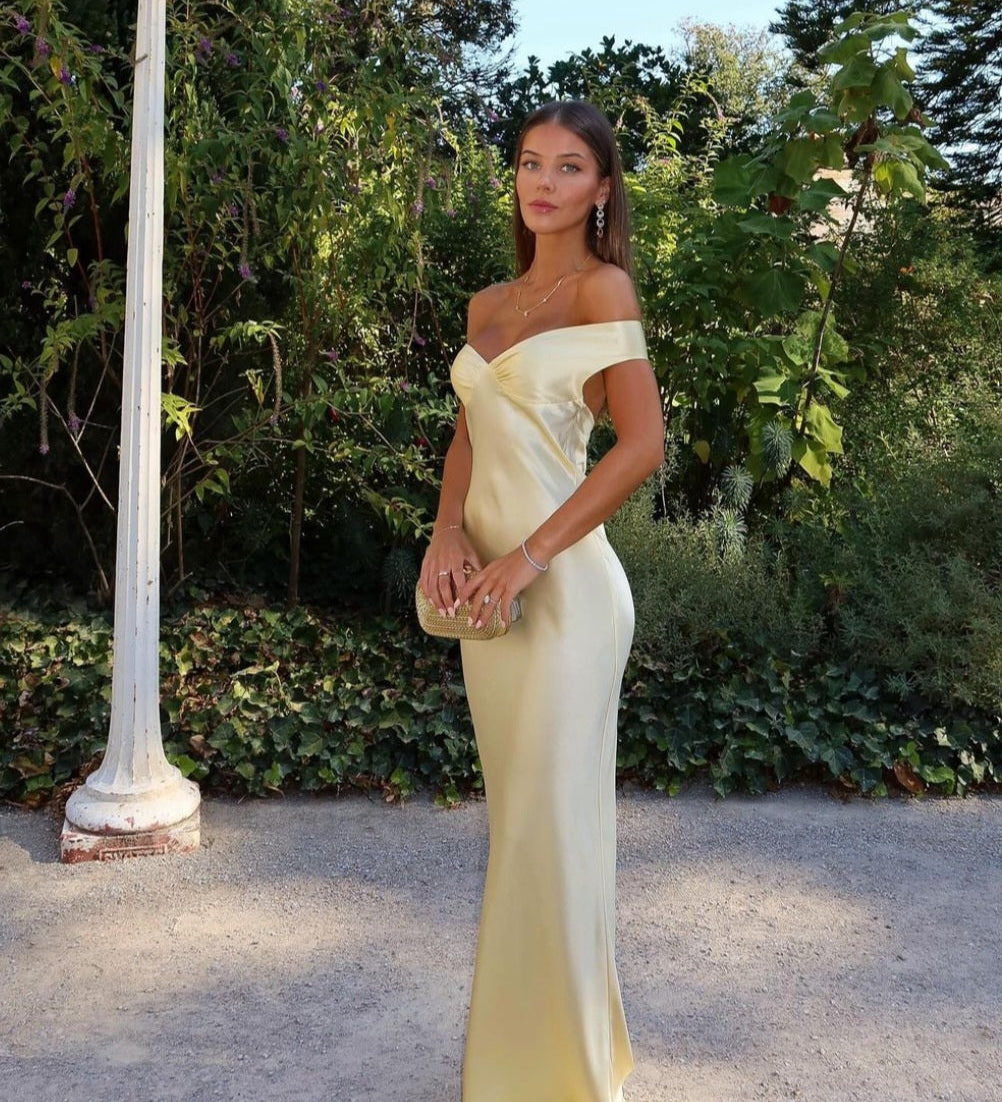 Barbara - Robe Maxi en Satin