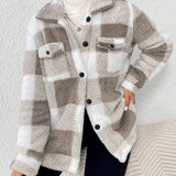 Martine - Veste en Polaire à Carreaux Élégante