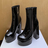 Carine - Bottes à plateforme et talon haut