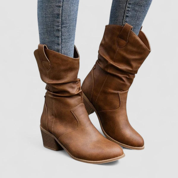 Suzanne - Bottes en cuir orthopédiques